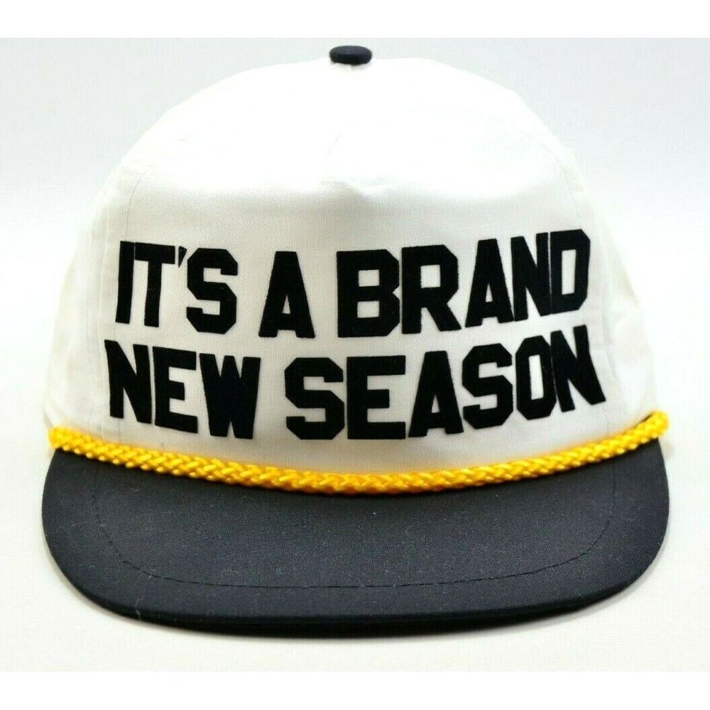 Vintage "IT'S A BRAND NEW SEASON" Snapback Baseball Hat Cap.
